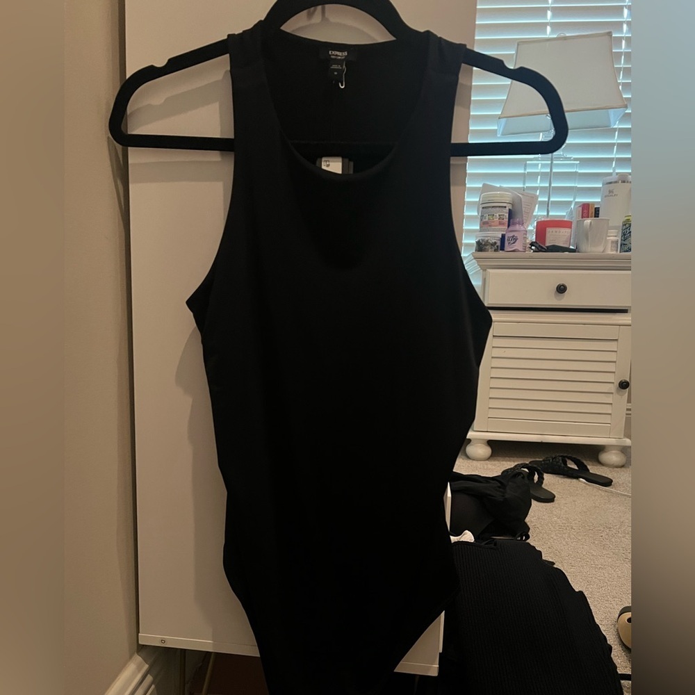 NWT BODY CONTOUR BLACK BODYSUIT - Picture 2 of 3
